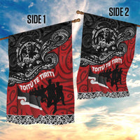Aotearoa Toitu Te Tiriti Garden Flag Honoring Te Tiriti o Waitangi Maori Haka LT03 - Polynesian Pride