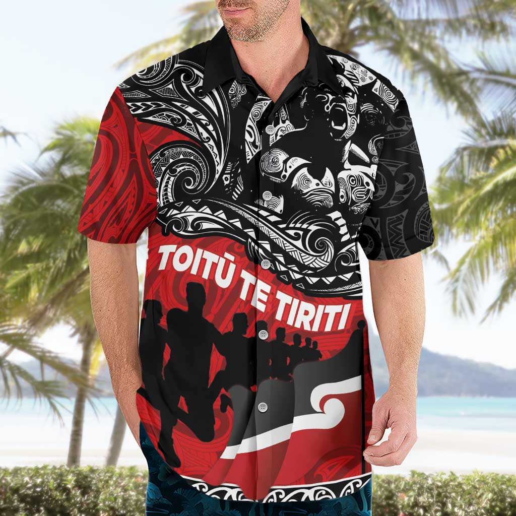 Aotearoa Toitu Te Tiriti Hawaiian Shirt Honoring Te Tiriti o Waitangi Maori Haka LT03 - Polynesian Pride