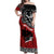 Aotearoa Toitu Te Tiriti Off Shoulder Maxi Dress Honoring Te Tiriti o Waitangi Maori Haka