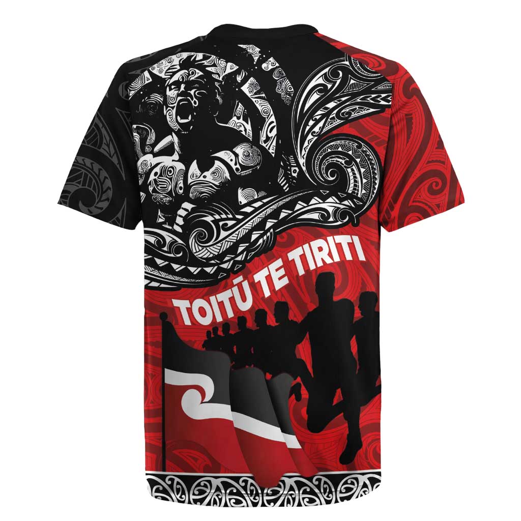 Aotearoa Toitu Te Tiriti Rugby Jersey Honoring Te Tiriti o Waitangi Maori Haka LT03 - Polynesian Pride