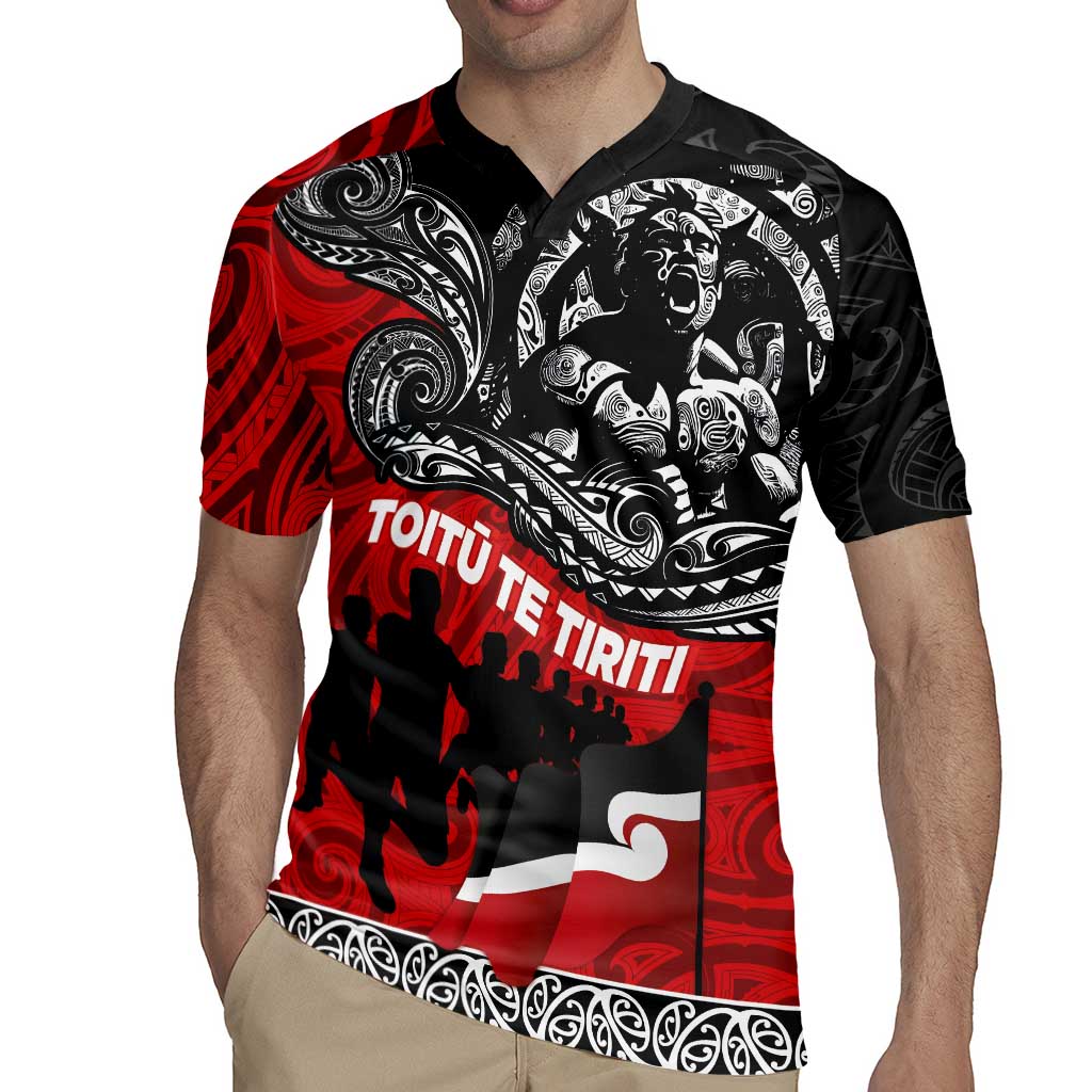 Aotearoa Toitu Te Tiriti Rugby Jersey Honoring Te Tiriti o Waitangi Maori Haka LT03 - Polynesian Pride