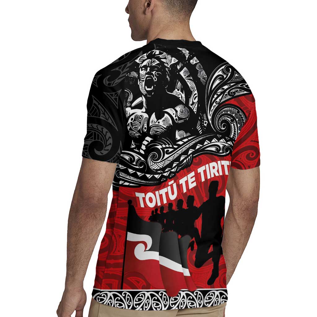 Aotearoa Toitu Te Tiriti Rugby Jersey Honoring Te Tiriti o Waitangi Maori Haka LT03 - Polynesian Pride