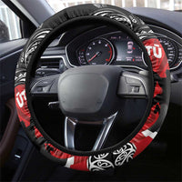 Aotearoa Toitu Te Tiriti Steering Wheel Cover Honoring Te Tiriti o Waitangi Maori Haka LT03 - Polynesian Pride