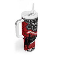 Aotearoa Toitu Te Tiriti Tumbler With Handle Honoring Te Tiriti o Waitangi - Maori Haka LT03 - Polynesian Pride
