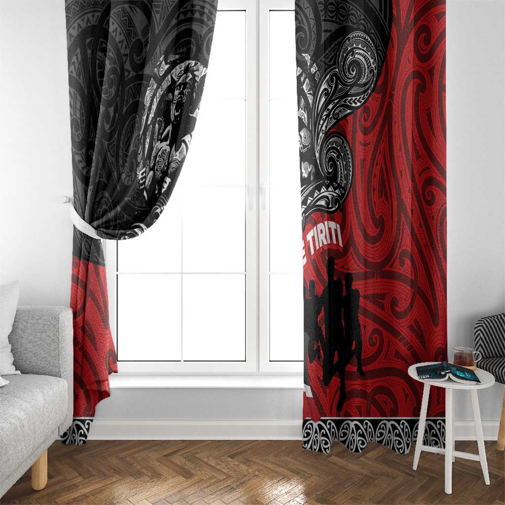 Aotearoa Toitu Te Tiriti Window Curtain Honoring Te Tiriti o Waitangi Maori Haka LT03 - Polynesian Pride