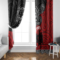 Aotearoa Toitu Te Tiriti Window Curtain Honoring Te Tiriti o Waitangi Maori Haka LT03 - Polynesian Pride