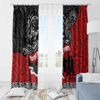 Aotearoa Toitu Te Tiriti Window Curtain Honoring Te Tiriti o Waitangi Maori Haka LT03 - Polynesian Pride