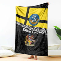 New Zealand Wellington Blanket The Capital's Emblems Flag and Koru Art LT03 - Polynesian Pride