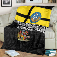 New Zealand Wellington Blanket The Capital's Emblems Flag and Koru Art LT03 - Polynesian Pride