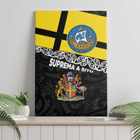 New Zealand Wellington Canvas Wall Art The Capital's Emblems Flag and Koru Art LT03 - Polynesian Pride