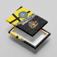 New Zealand Wellington Canvas Wall Art The Capital's Emblems Flag and Koru Art LT03 - Polynesian Pride