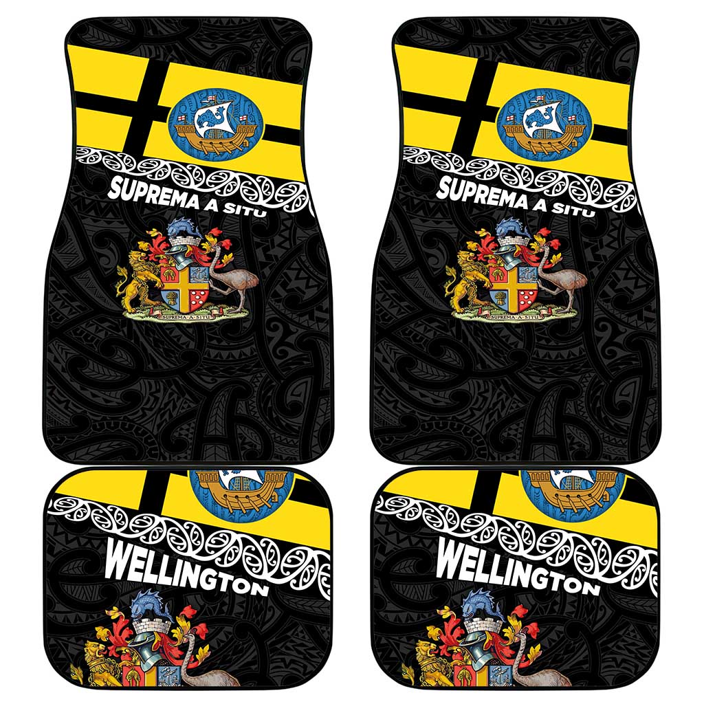 New Zealand Wellington Car Mats The Capital's Emblems Flag and Koru Art LT03 - Polynesian Pride