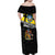 New Zealand Wellington Family Matching Off Shoulder Maxi Dress and Hawaiian Shirt The Capital's Emblems Flag and Koru Art