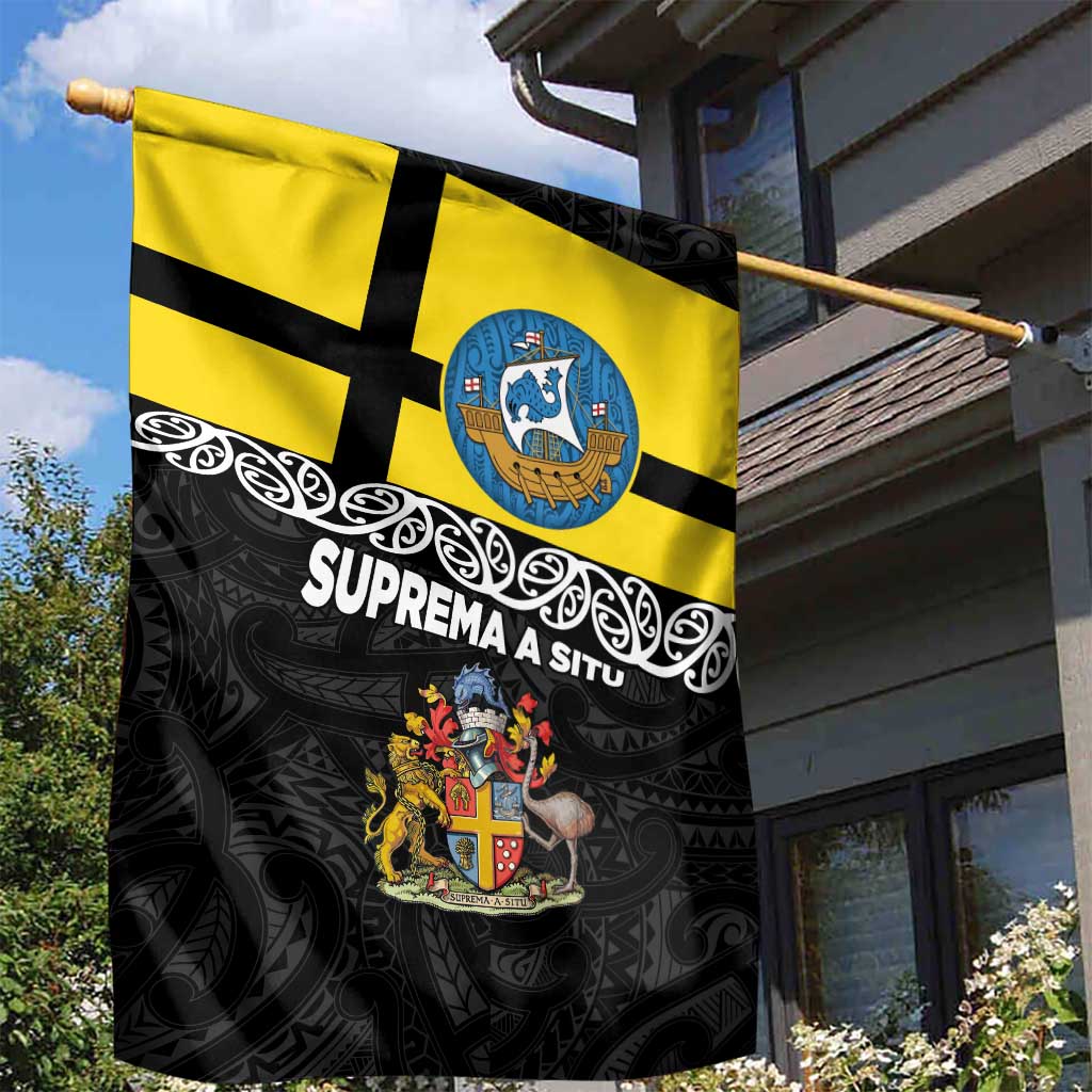 New Zealand Wellington Garden Flag The Capital's Emblems Flag and Koru Art LT03 - Polynesian Pride