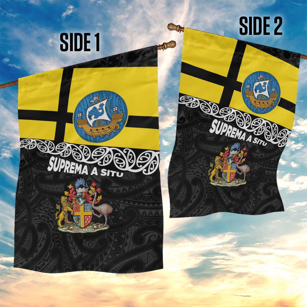 New Zealand Wellington Garden Flag The Capital's Emblems Flag and Koru Art LT03 - Polynesian Pride