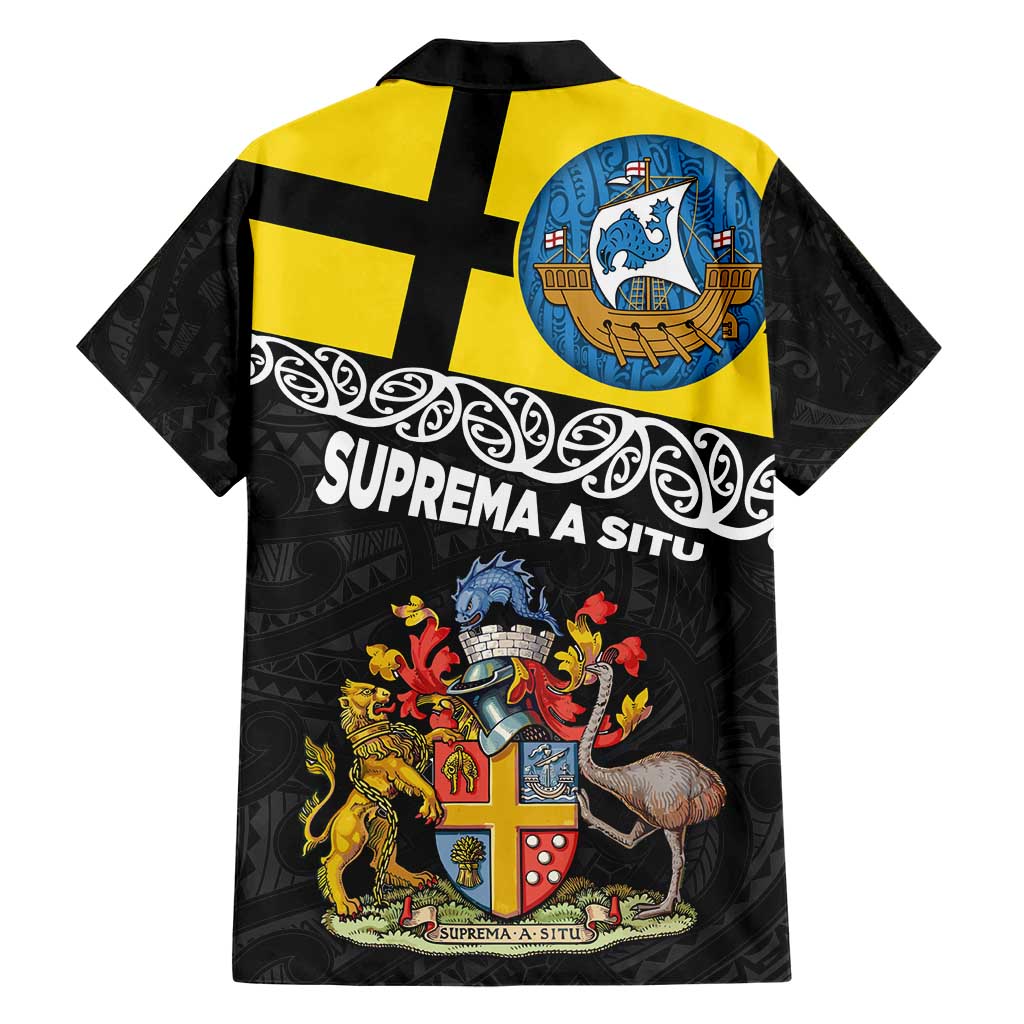 New Zealand Wellington Hawaiian Shirt The Capital's Emblems Flag and Koru Art LT03 - Polynesian Pride
