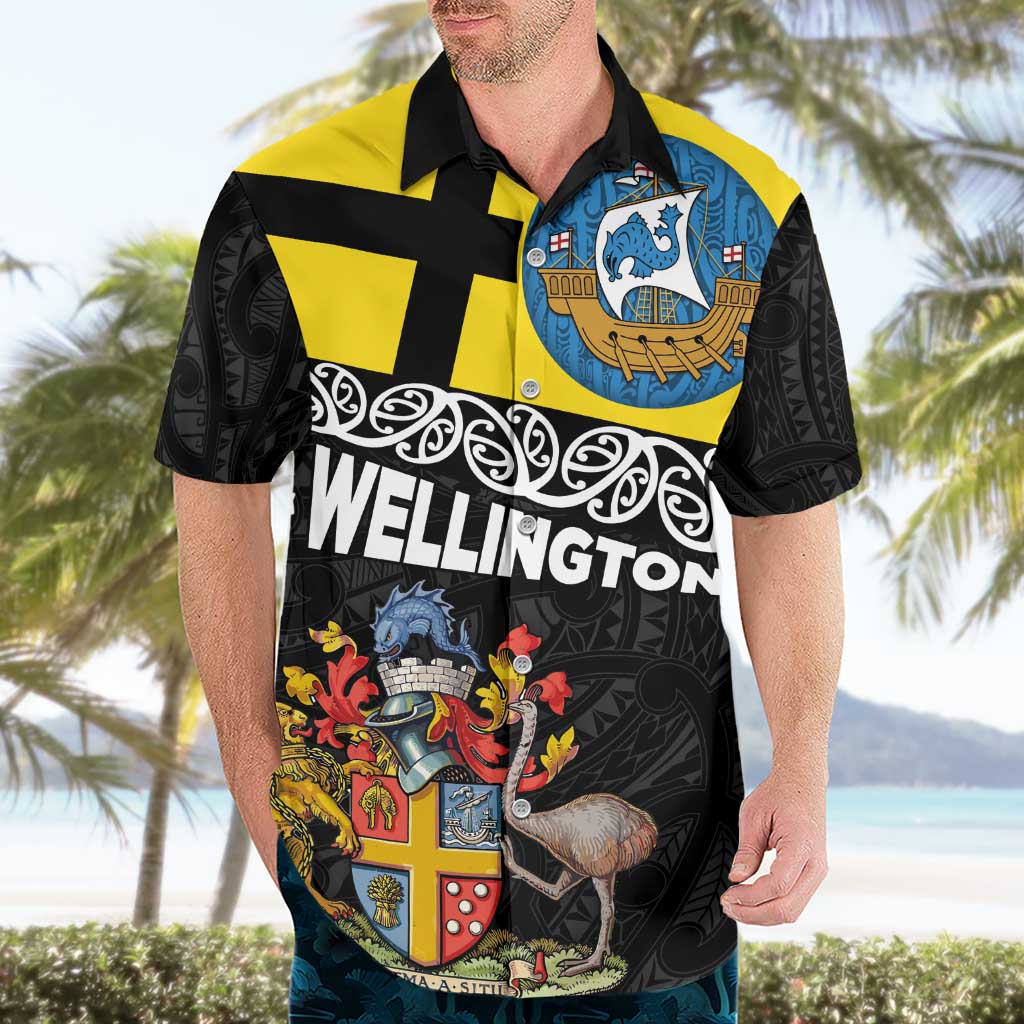 New Zealand Wellington Hawaiian Shirt The Capital's Emblems Flag and Koru Art LT03 - Polynesian Pride