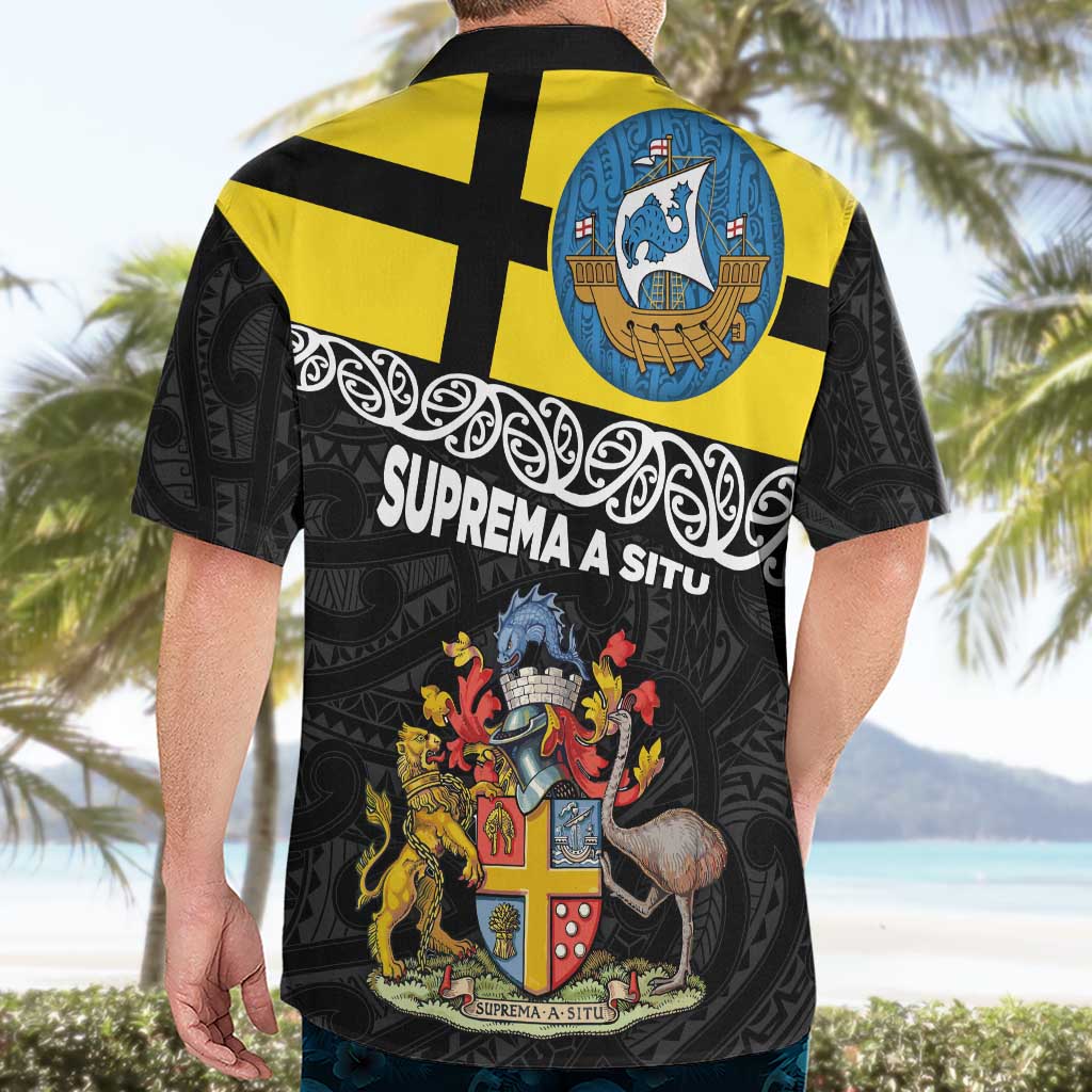 New Zealand Wellington Hawaiian Shirt The Capital's Emblems Flag and Koru Art LT03 - Polynesian Pride