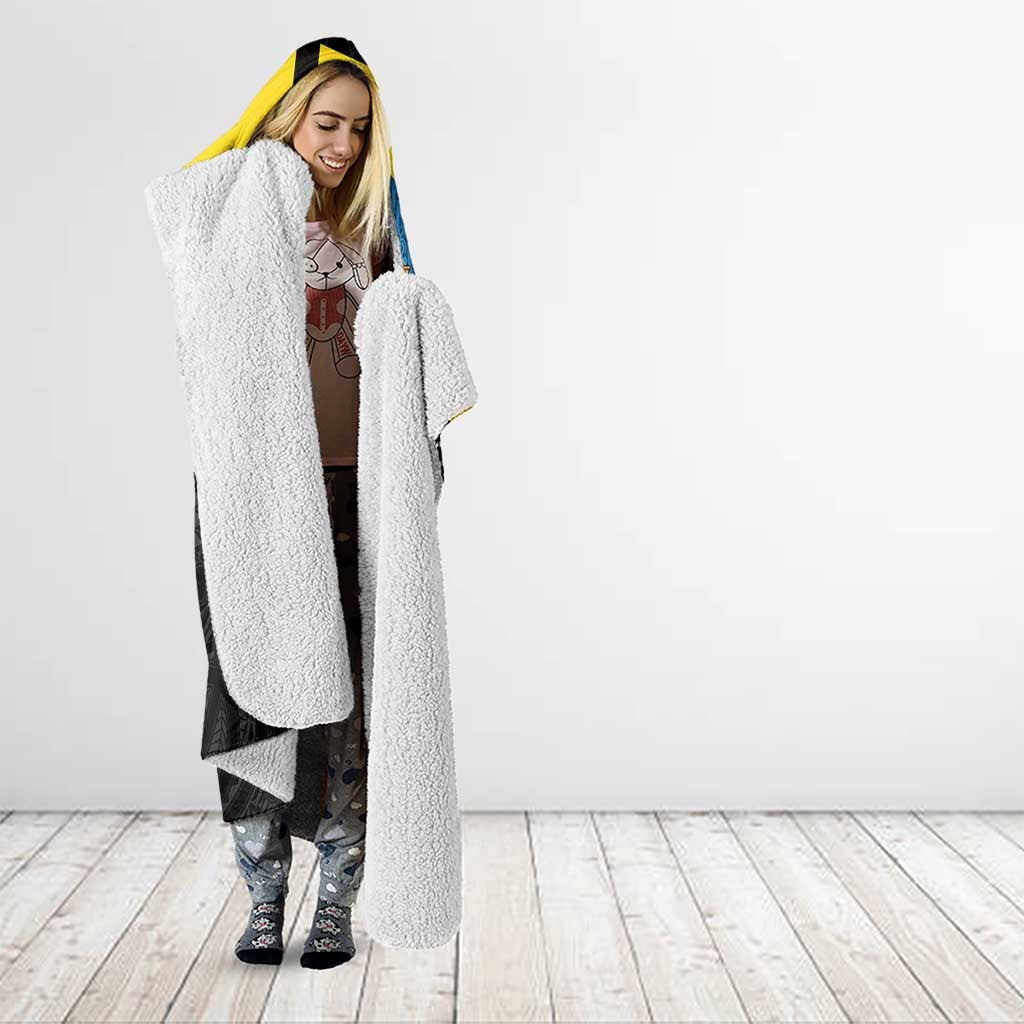 New Zealand Wellington Hooded Blanket The Capital's Emblems Flag and Koru Art LT03 - Polynesian Pride