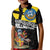 New Zealand Wellington Kid Polo Shirt The Capital's Emblems Flag and Koru Art