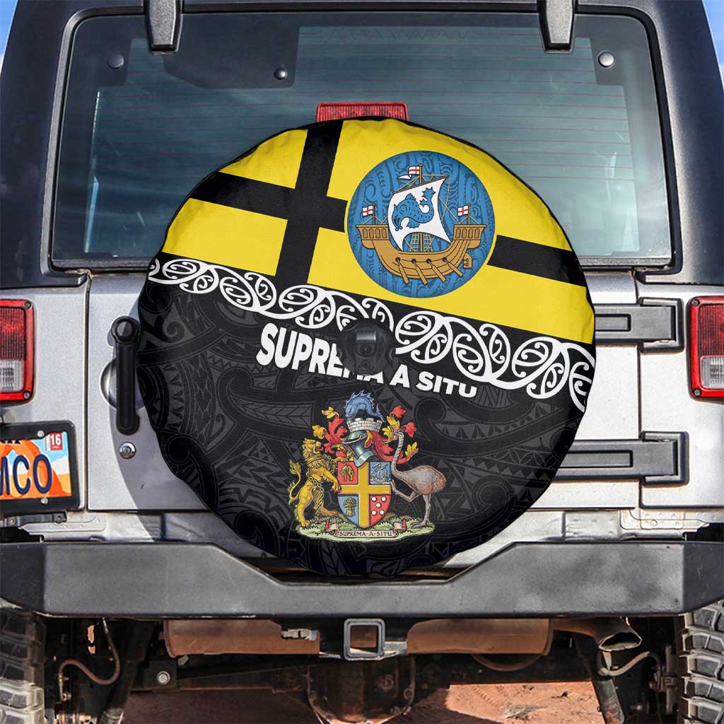 New Zealand Wellington Spare Tire Cover The Capital's Emblems Flag and Koru Art