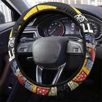 New Zealand Wellington Steering Wheel Cover The Capital's Emblems Flag and Koru Art LT03 - Polynesian Pride