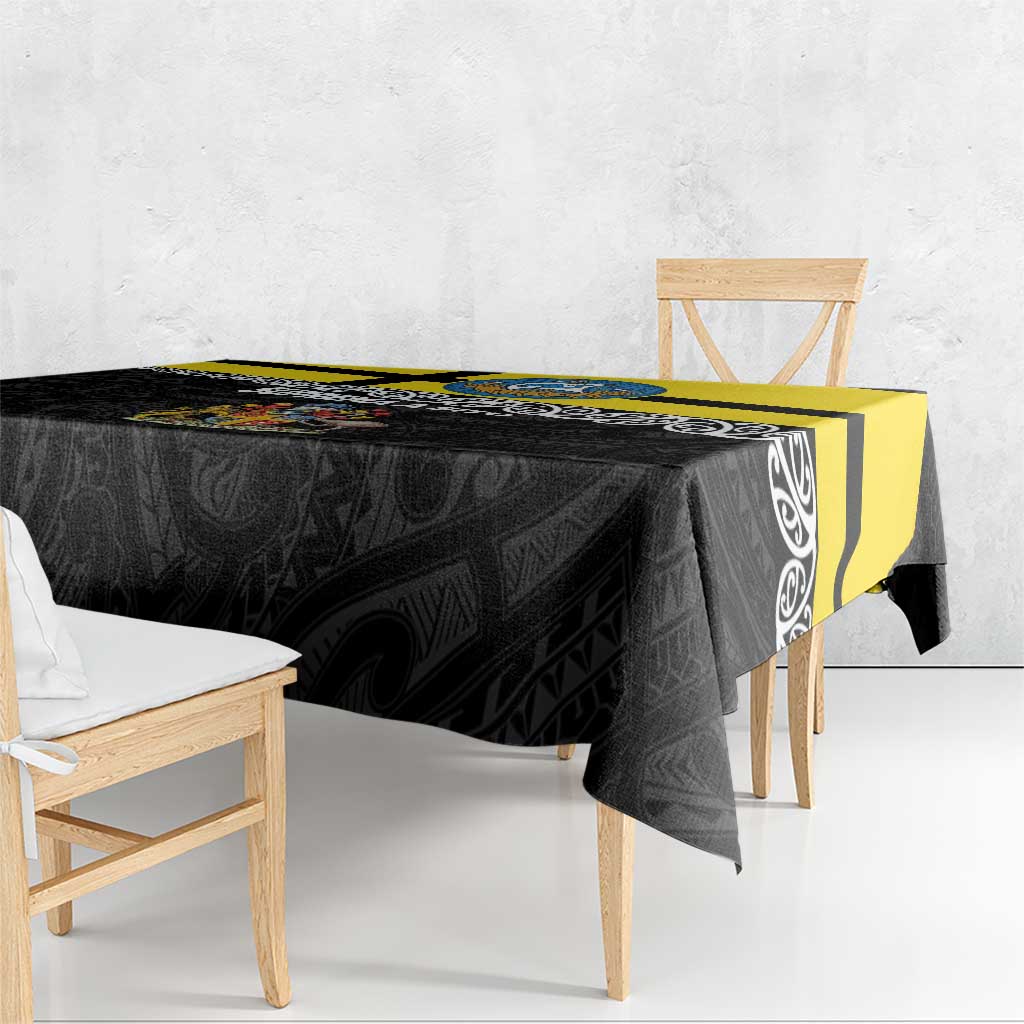 New Zealand Wellington Tablecloth The Capital's Emblems Flag and Koru Art LT03 - Polynesian Pride