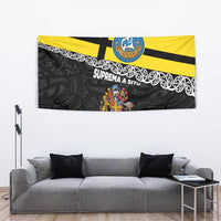 New Zealand Wellington Tapestry The Capital's Emblems Flag and Koru Art