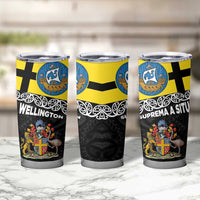 New Zealand Wellington Tumbler Cup The Capital's Emblems - Flag and Koru Art LT03 - Polynesian Pride