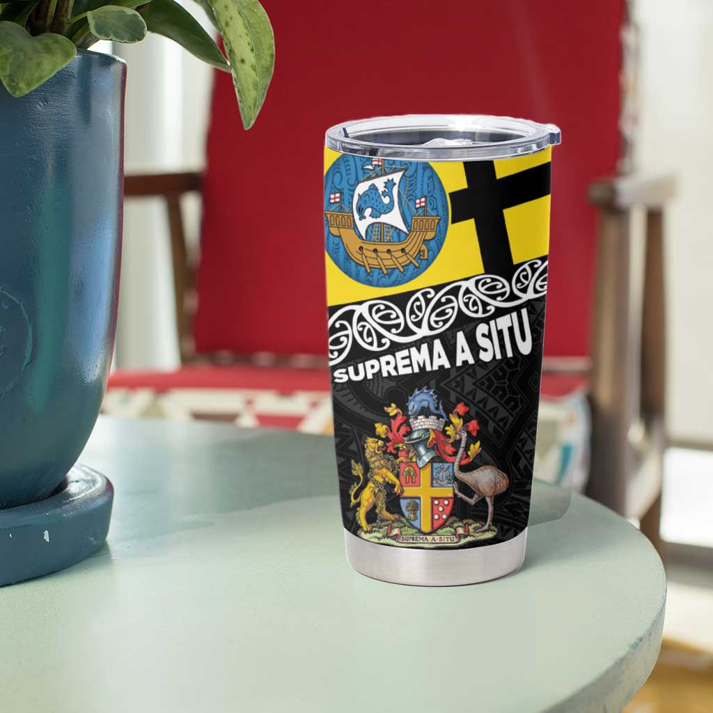 New Zealand Wellington Tumbler Cup The Capital's Emblems - Flag and Koru Art LT03 - Polynesian Pride