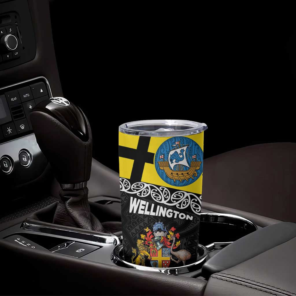 New Zealand Wellington Tumbler Cup The Capital's Emblems - Flag and Koru Art LT03 - Polynesian Pride