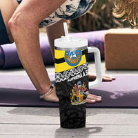 New Zealand Wellington Tumbler With Handle The Capital's Emblems - Flag and Koru Art LT03 - Polynesian Pride