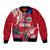 Personalised Samoa Coat Of Arms Bomber Jacket Tropical Flower Red Polynesian Pattern LT03 Unisex Red - Polynesian Pride