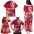 Personalised Samoa Coat Of Arms Family Matching Puletasi Dress and Hawaiian Shirt Tropical Flower Red Polynesian Pattern LT03 - Polynesian Pride