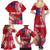 Personalised Samoa Coat Of Arms Family Matching Summer Maxi Dress and Hawaiian Shirt Tropical Flower Red Polynesian Pattern LT03 - Polynesian Pride