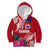 Personalised Samoa Coat Of Arms Kid Hoodie Tropical Flower Red Polynesian Pattern LT03 Hoodie Red - Polynesian Pride