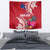 Personalised Samoa Coat Of Arms Tapestry Tropical Flower Red Polynesian Pattern LT03 - Polynesian Pride