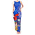 Personalised Samoa Coat Of Arms Tank Maxi Dress Hibiscus Polynesian Tattoo Pattern LT03 Women Blue - Polynesian Pride