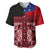 Samoa Flag Day Baseball Jersey Siapo Pattern and Ula Fala LT03 Red - Polynesian Pride