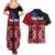 Samoa Flag Day Couples Matching Summer Maxi Dress and Hawaiian Shirt Siapo Pattern and Ula Fala LT03 - Polynesian Pride