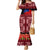 Samoa Flag Day Family Matching Mermaid Dress and Hawaiian Shirt Siapo Pattern and Ula Fala LT03 Mom's Dress Red - Polynesian Pride