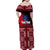 Samoa Flag Day Family Matching Off Shoulder Maxi Dress and Hawaiian Shirt Siapo Pattern and Ula Fala LT03 - Polynesian Pride