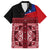 Samoa Flag Day Family Matching Short Sleeve Bodycon Dress and Hawaiian Shirt Siapo Pattern and Ula Fala LT03 Dad's Shirt - Short Sleeve Red - Polynesian Pride