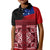 Samoa Flag Day Kid Polo Shirt Siapo Pattern and Ula Fala LT03 Kid Red - Polynesian Pride