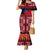 Samoa Flag Day Mermaid Dress Siapo Pattern and Ula Fala LT03 Women Red - Polynesian Pride