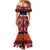 Samoa Flag Day Mermaid Dress Siapo Pattern and Ula Fala LT03 - Polynesian Pride