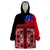 Samoa Flag Day Wearable Blanket Hoodie Siapo Pattern and Ula Fala LT03 One Size Red - Polynesian Pride