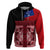 Samoa Flag Day Zip Hoodie Siapo Pattern and Ula Fala LT03 Pullover Hoodie Red - Polynesian Pride