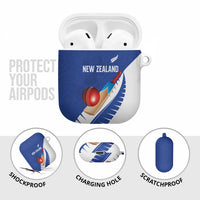 New Zealand Cricket AirPods Case Kiwi Birds Haka Dance Blue Fern Sporty Style