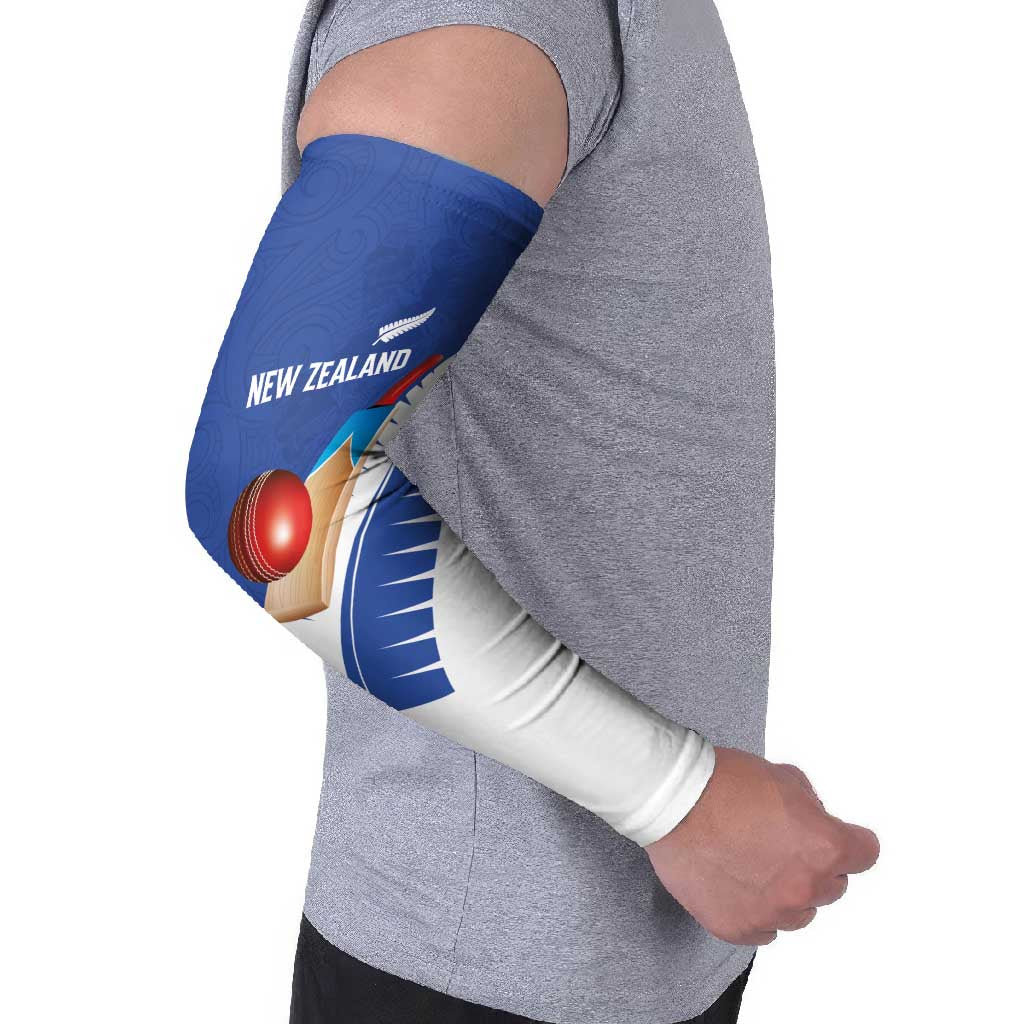 Custom New Zealand Cricket Arm Sleeves Kiwi Birds Haka Dance Blue Fern Sporty Style
